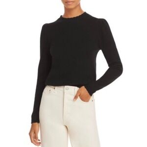 FRAME Madeline Cashmere Sweater Black Noir Size L NWT